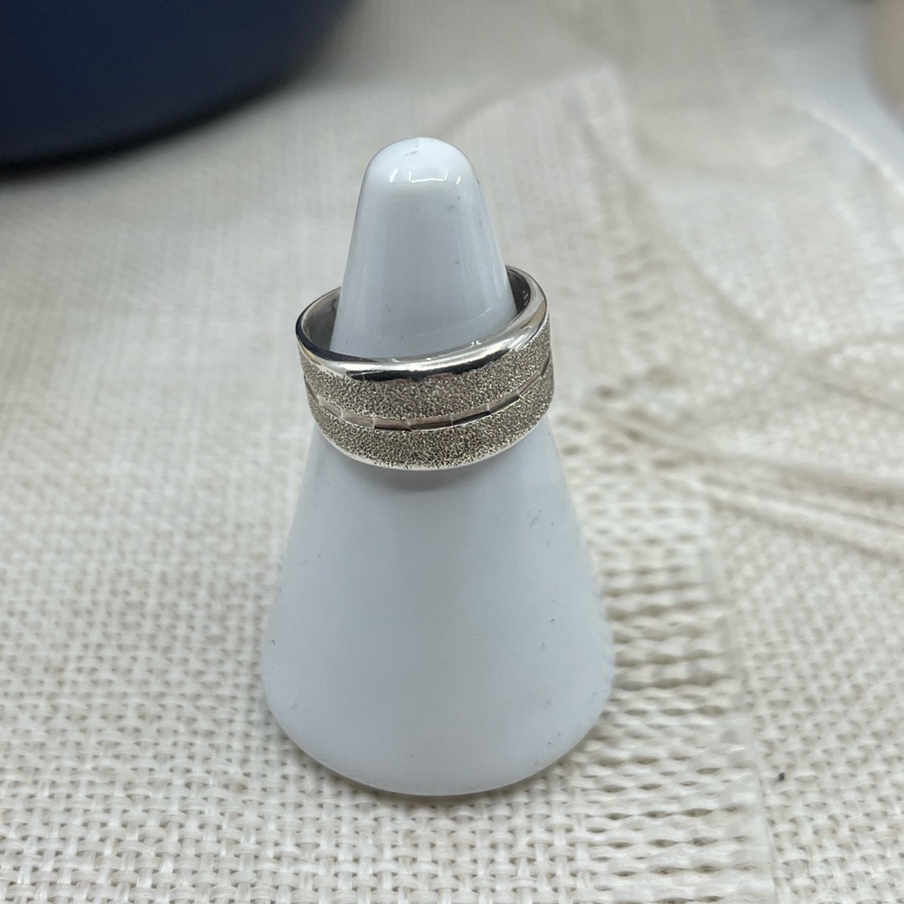 Vintage .999 Fine Silver Textured Band Ring – Size 5.75, Made in Costa Rica - Picture 6 of 16